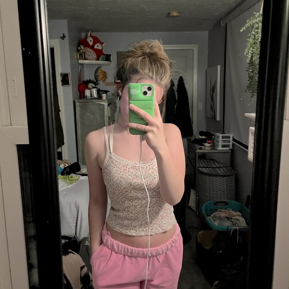 brandy melville floral tank